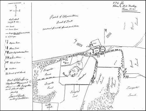 Sketch map of Pipe Spring landscape