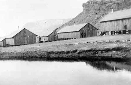 CCC barracks with meadow pond in foreground