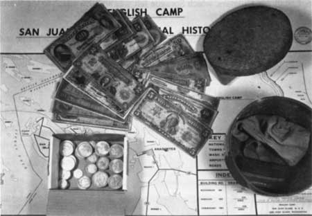 coin and cash found in the Barracks