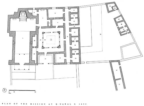 Plan of the pueblo and mission of Quarai