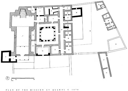 Plan of the mission of Quarai