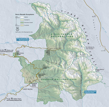  Sequoia and Kings Canyon National Parks Map (National