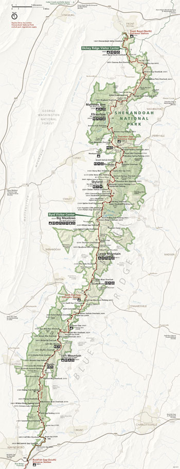 Shenandoah National Park Topographic Map Park Archives: Shenandoah National Park