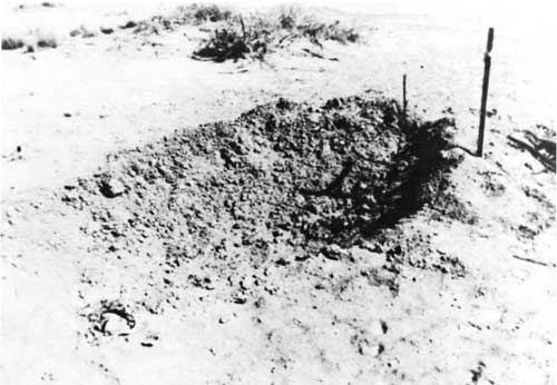 bomb crater