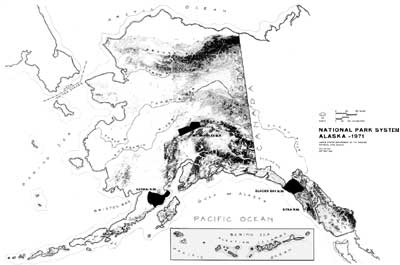 map of NPS in Alaska, 1971