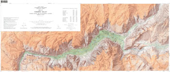 shaded relief map (Yosemite Valley)