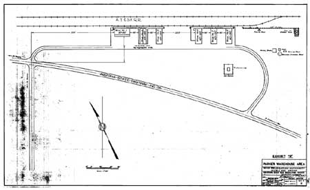map of Parker warehouse area, Poston Relocation Center