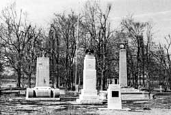 Monuments at the Rohwer Cemetery
