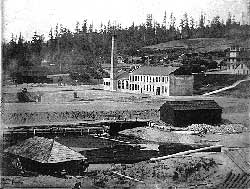 Prison buildings at the McNeil Island Penitentiary