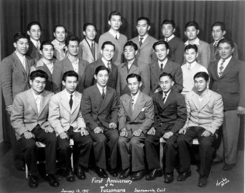 Japanese Americans imprisoned at the Catalina
Federal Honor Camp at their first reunion in 1946