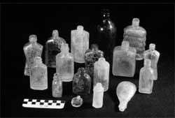 glass artifacts, Gila River Relocation Center