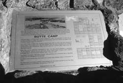 memorial marker, Butte Camp
