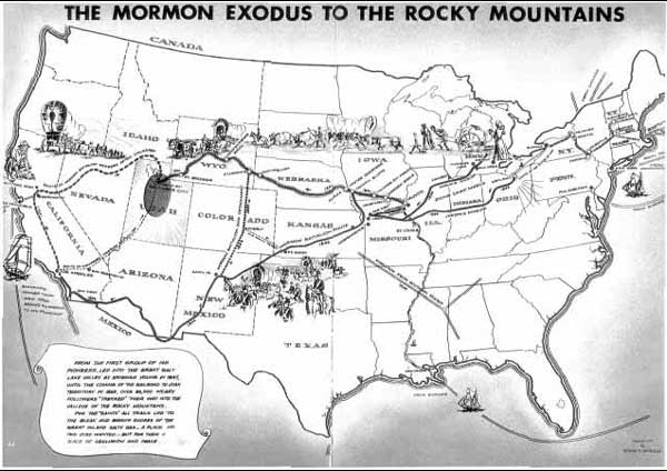 map of Mormon Trail