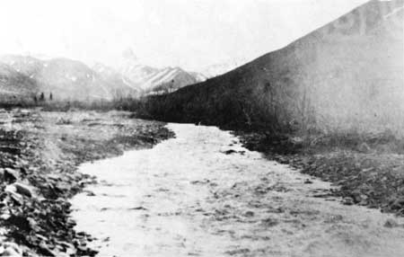 open, rocky gravel bar