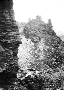 rocky cliff and talus