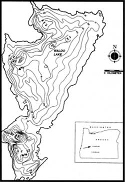 map of Waldo Lake