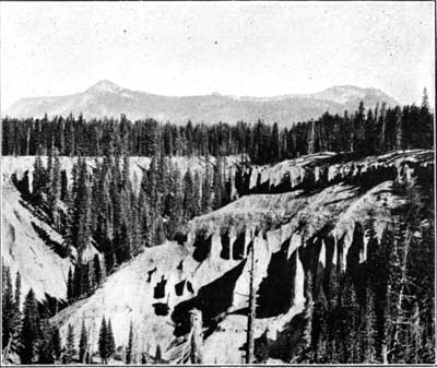 rim of Crater Lake with Anna Creek Canyon in
foreground