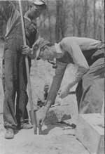 workers packing explosives