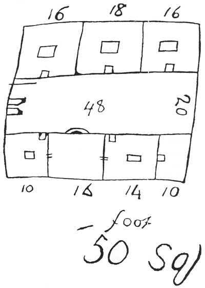 Clark's Sketch of Fort Clatsop