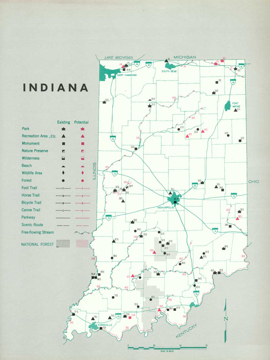 National Parks In Indiana Map - Map of world