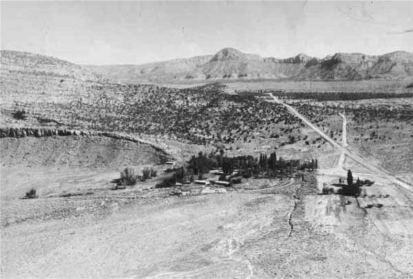 Aerial view of Pipe Spring National Monument