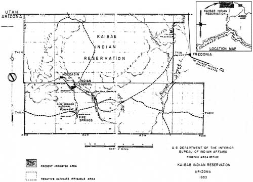 Map of Kaibab Indian Reservation