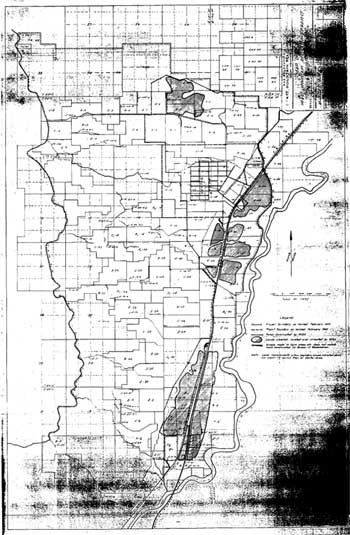 farm fields map of Heart Mountain Relocation Center