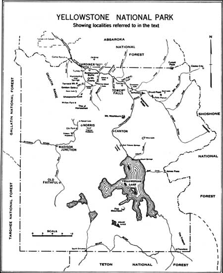 map of Yellowstone